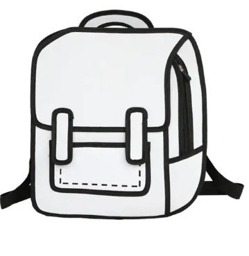 2-D Cartoon Drawing Backpack 2-D Cartoon Drawing Backpack
