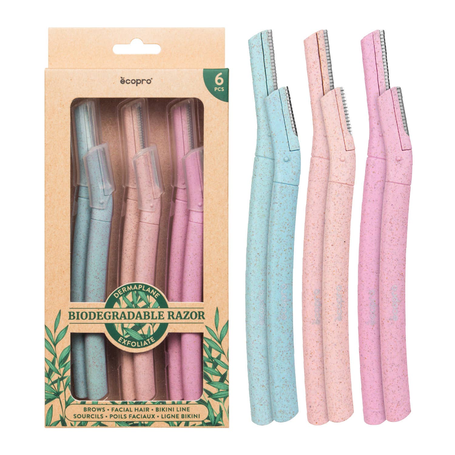 Biodegradable Face and Eyebrow Razor - 6 pack – Local Lather Refillery ...